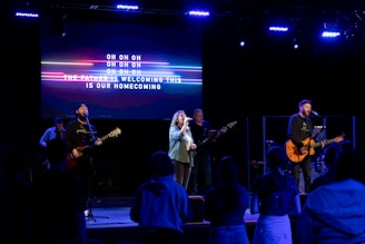 a group of people on a stage