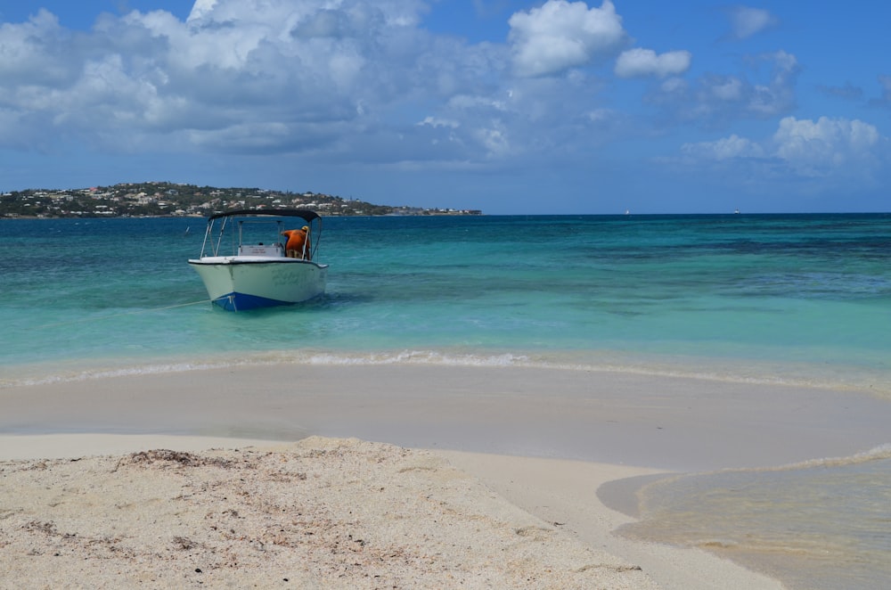 a boat in the ocean