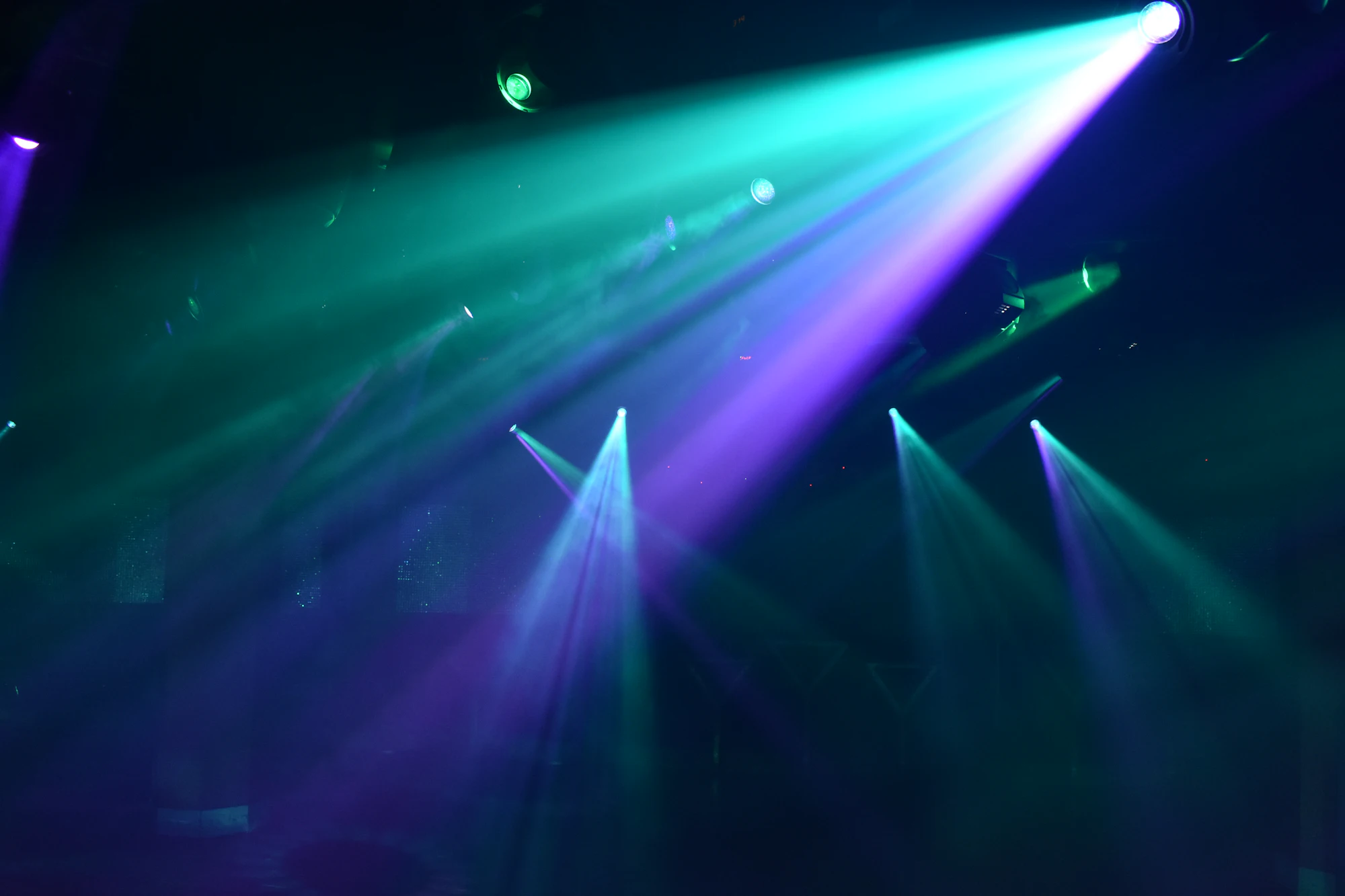 Stage lighting during an event