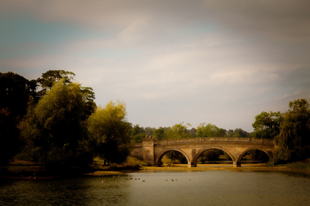 a bridge over a river