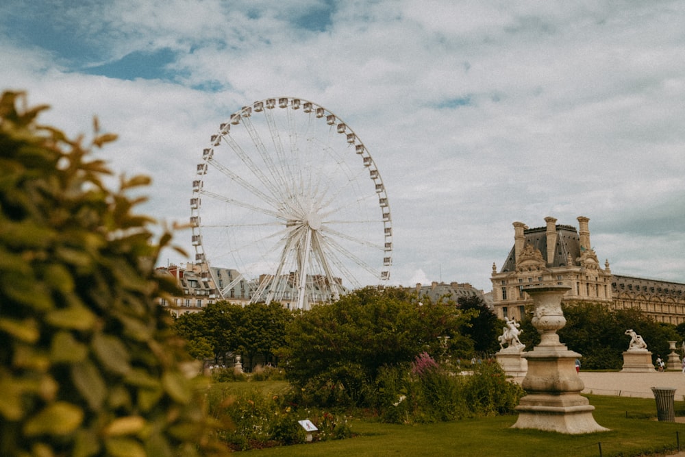 a large ferris wheel in a park