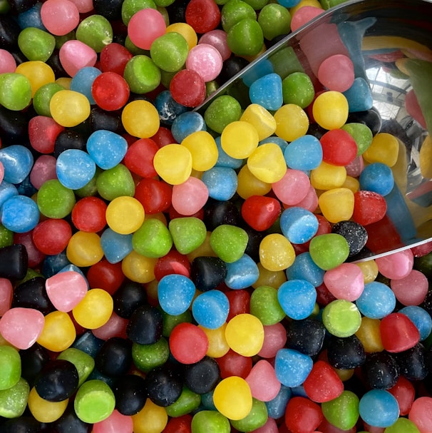 a pile of colorful balls