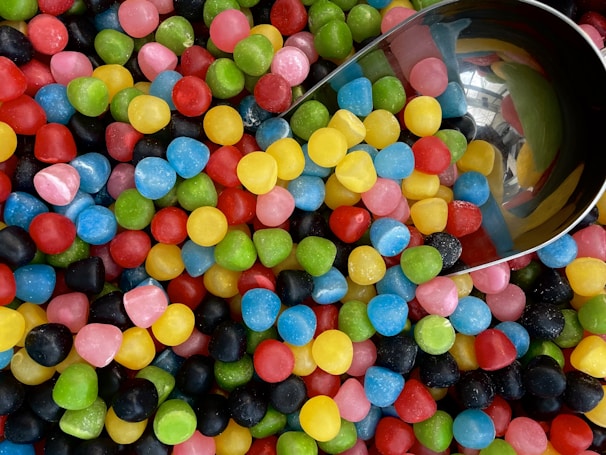 a pile of colorful balls