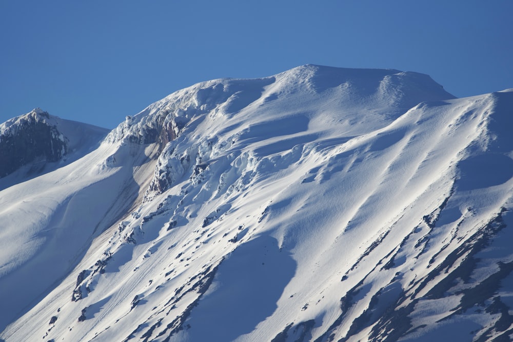 a mountain covered in snow