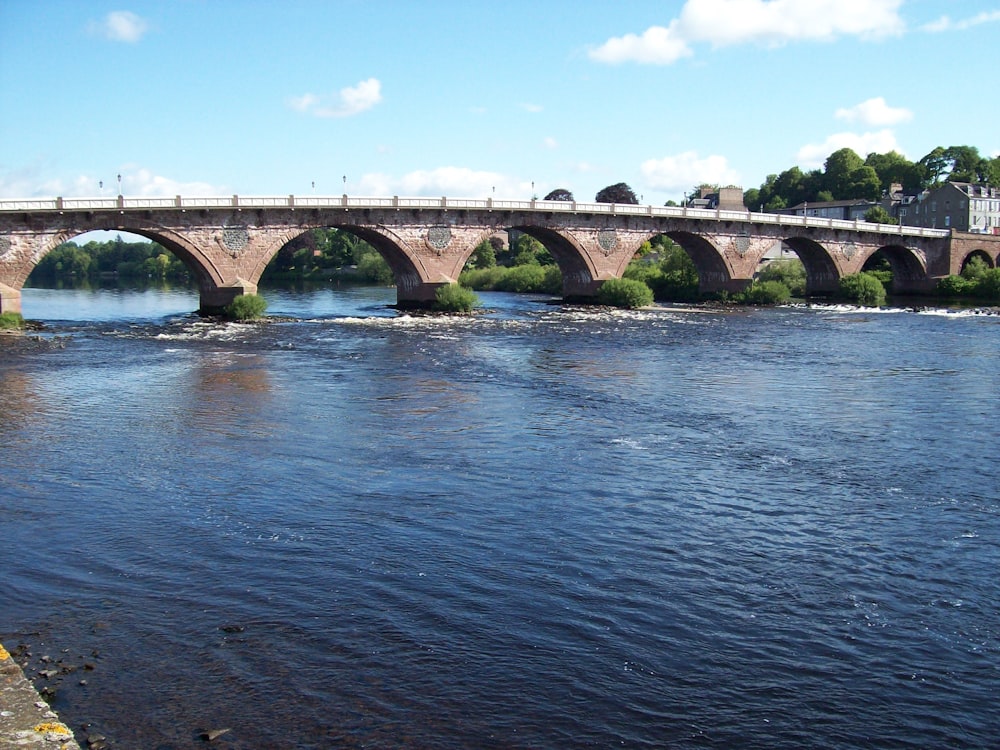 a bridge over a river