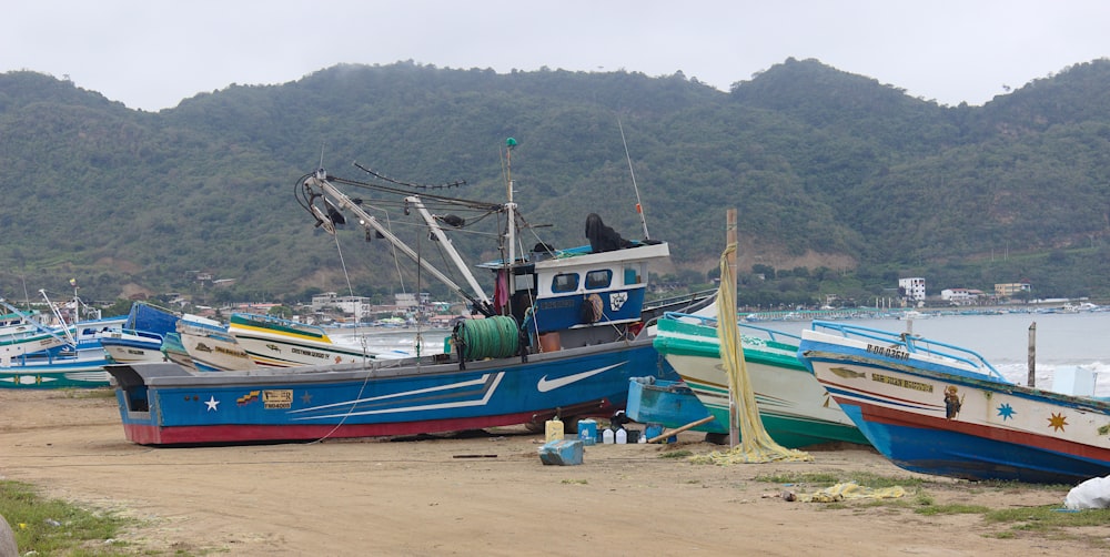 boats on the beach