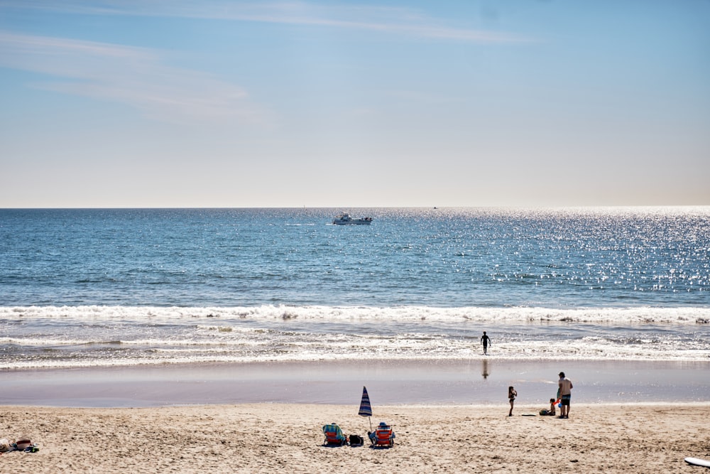 people on a beach