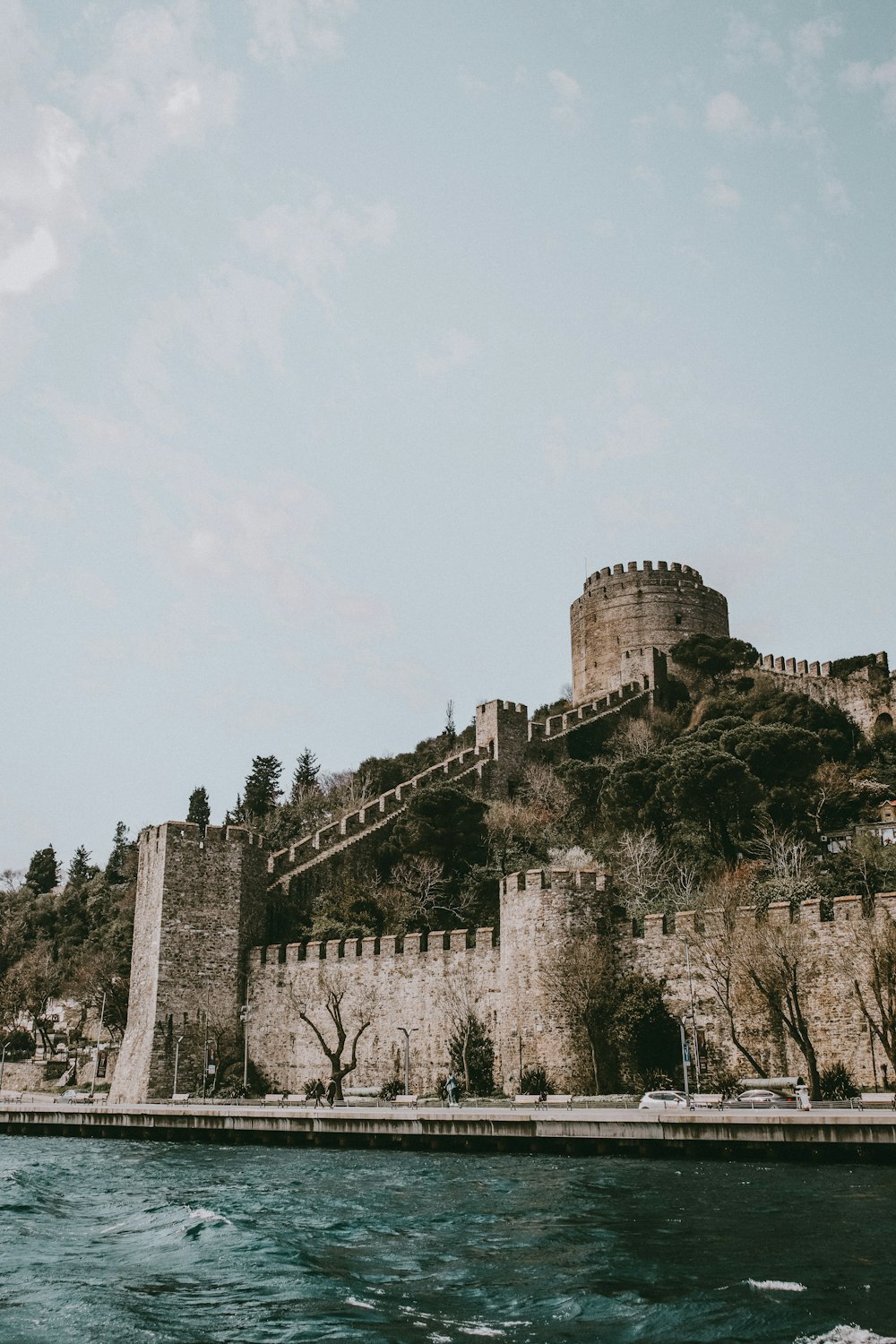 a castle on a hill