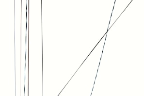 An elegant composition of thin black lines intersecting on a pristine white background