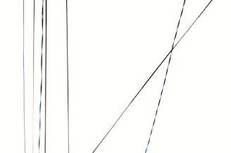 An elegant composition of thin black lines intersecting on a pristine white background