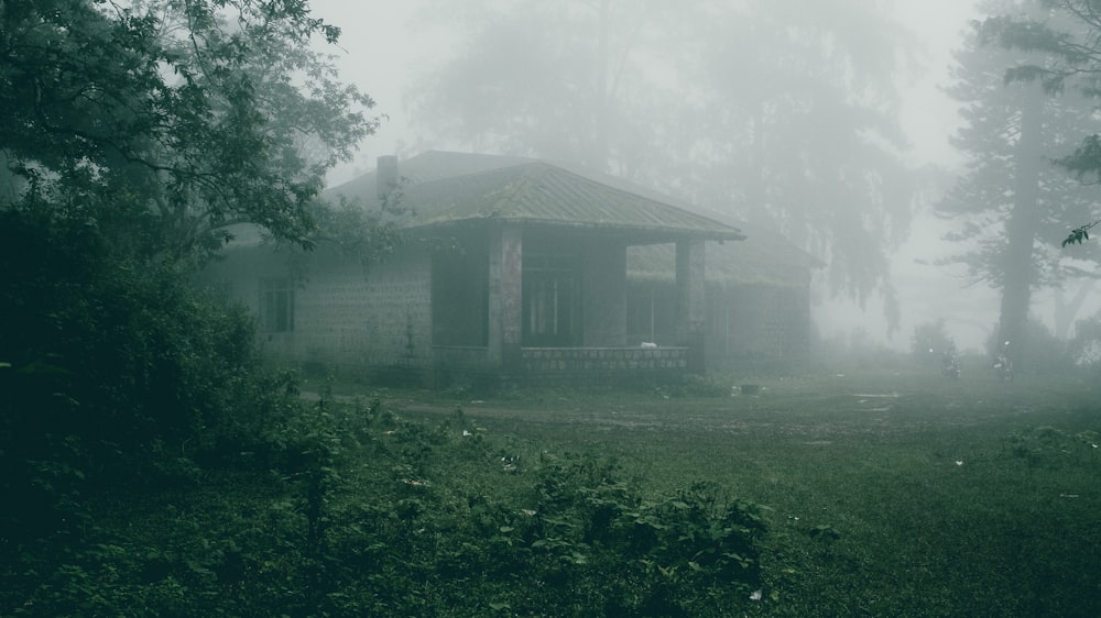 a house in the fog