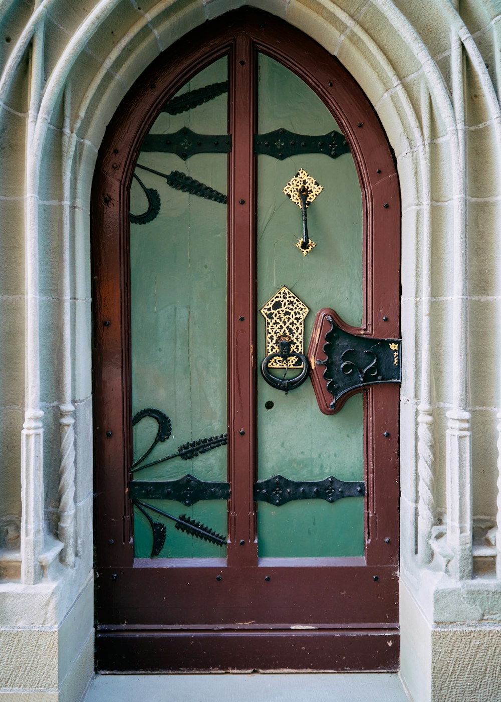 a door with a design on it