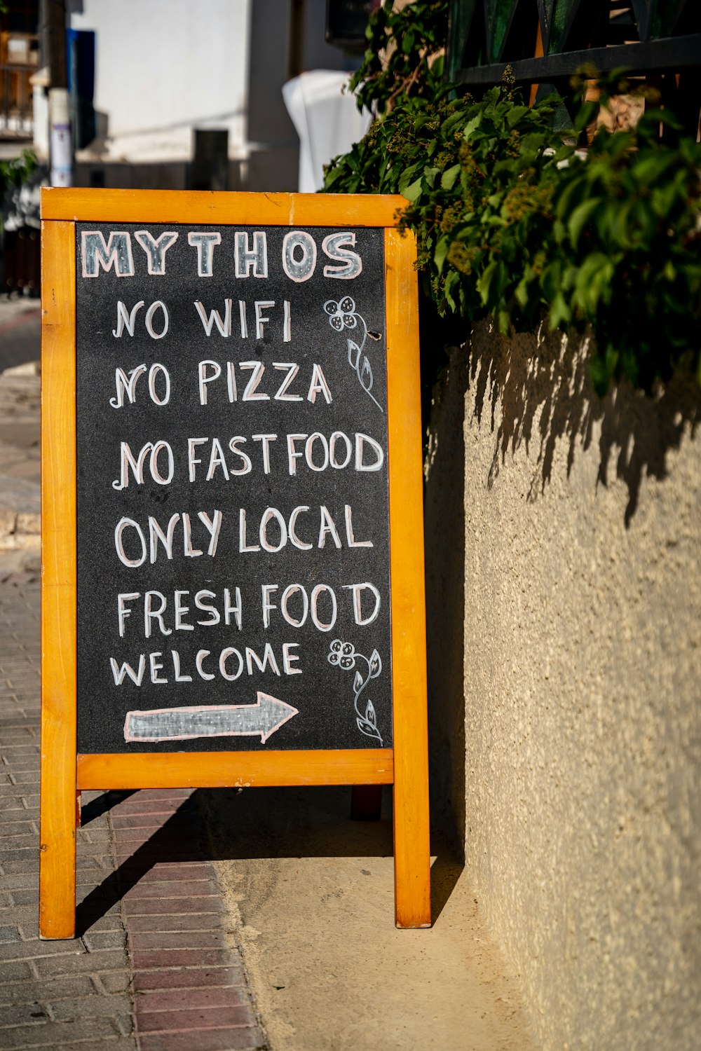 a sign on the side of a building