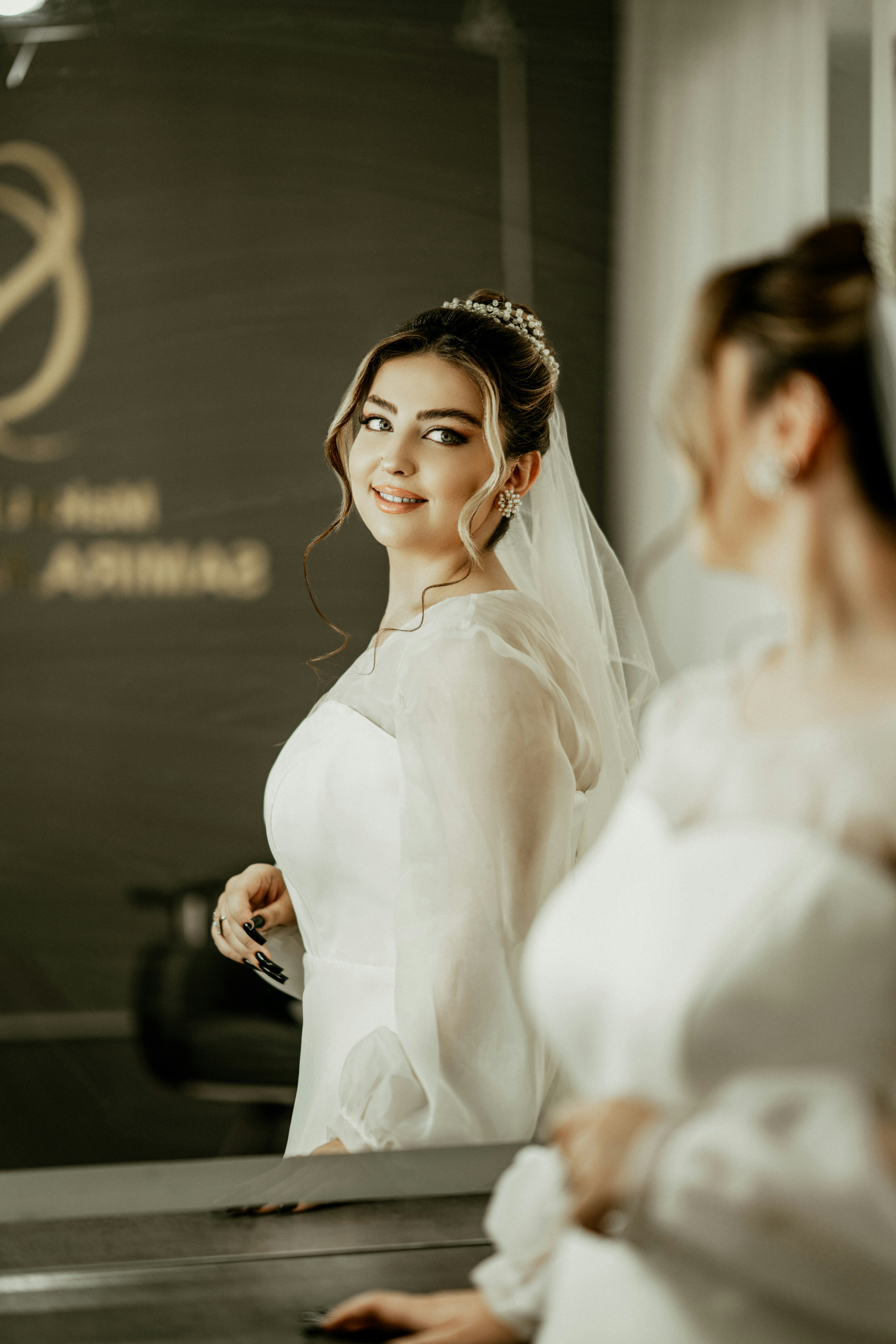 a woman in a white dress