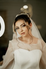 a woman wearing a crown