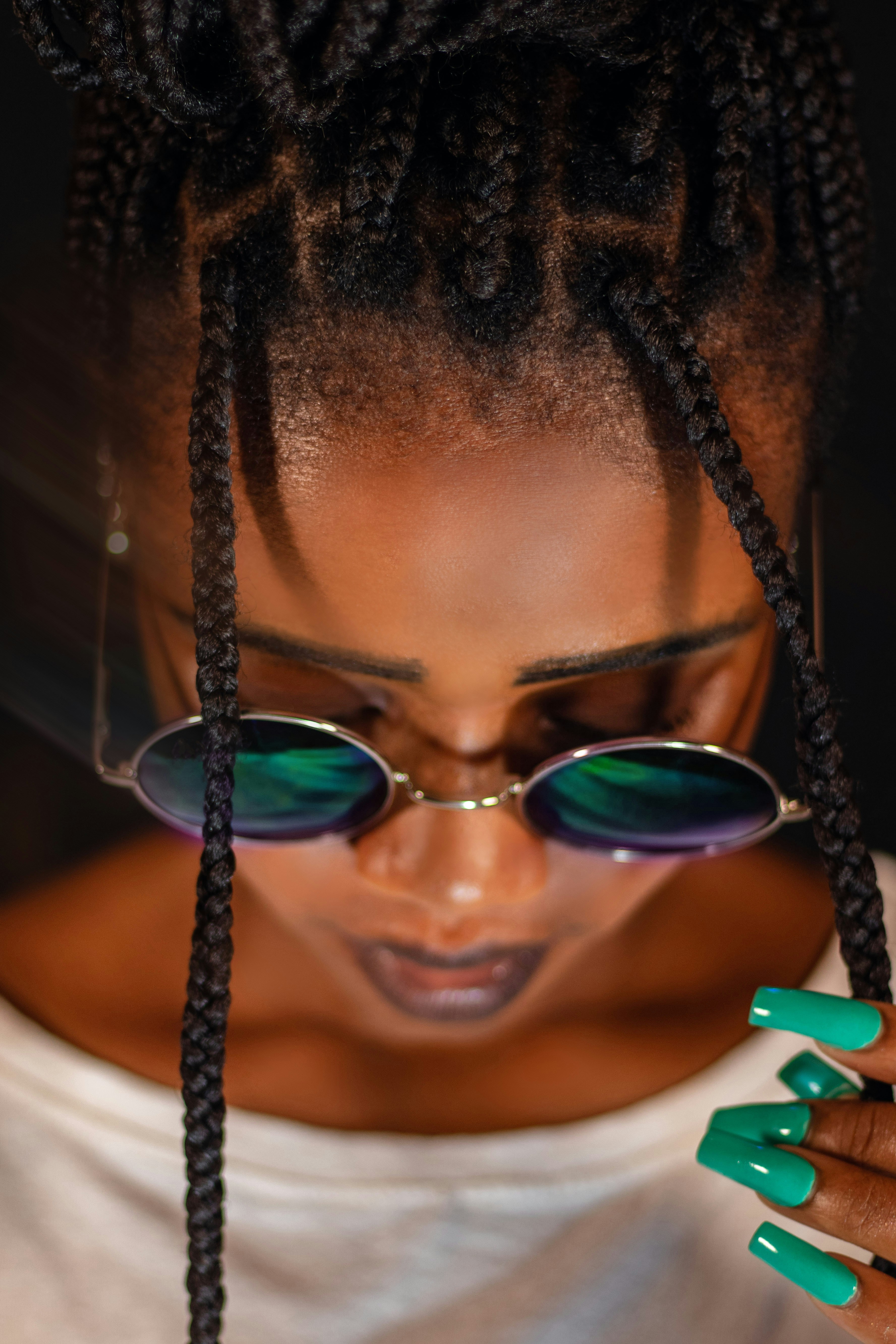 a person wearing glasses