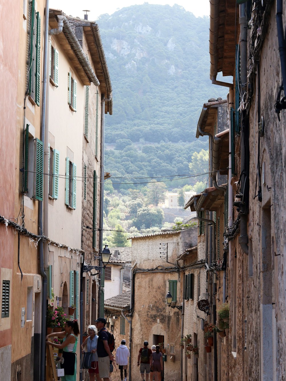 people walking on a street