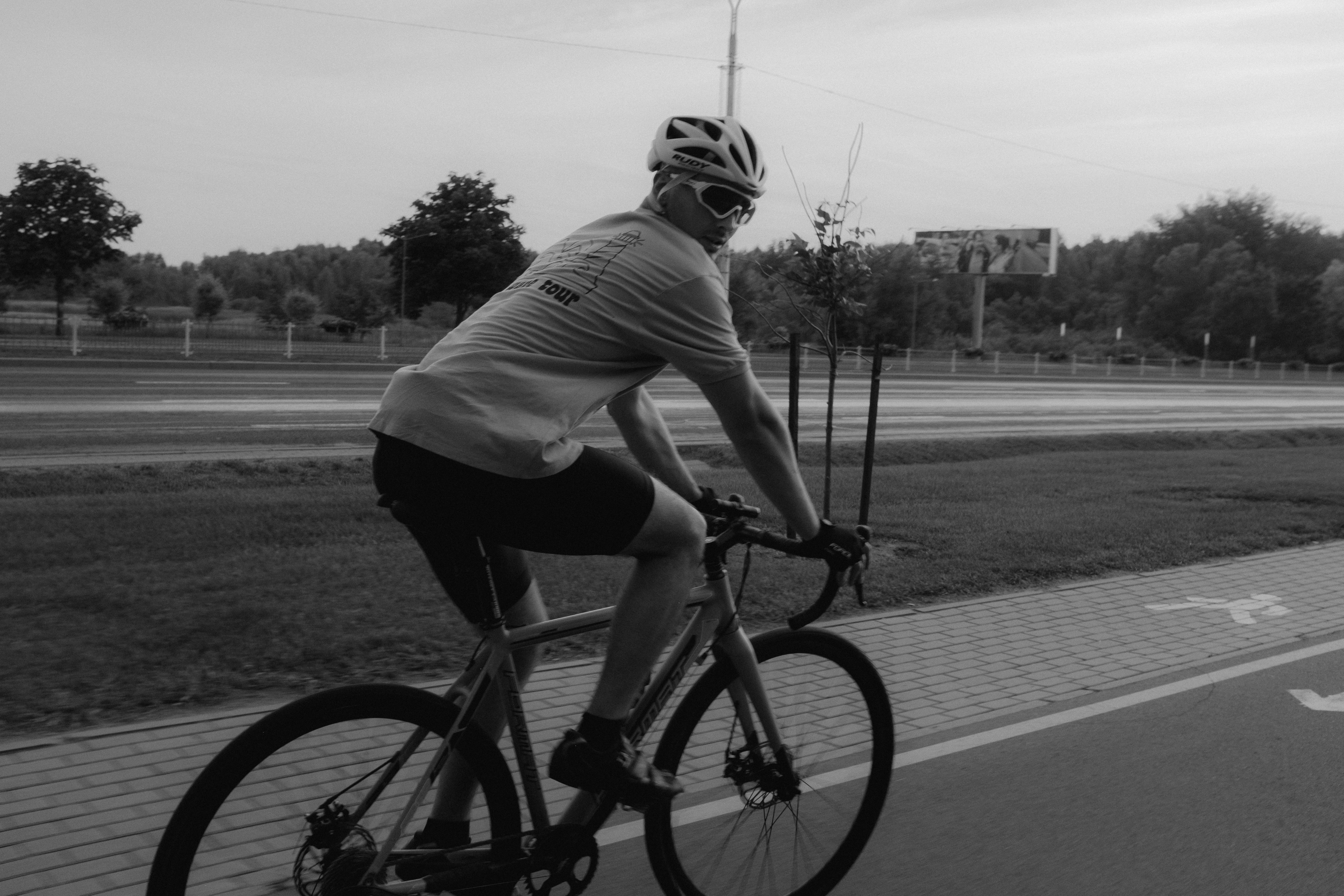 a person riding a bicycle