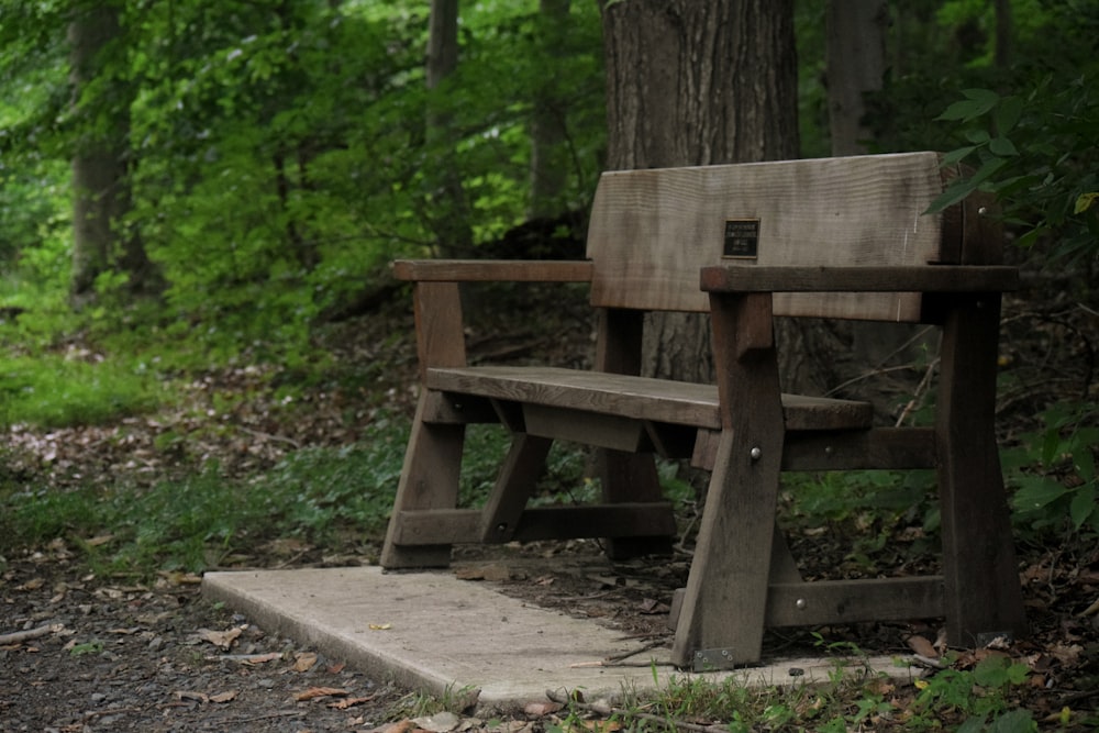 un banc est inoccupé