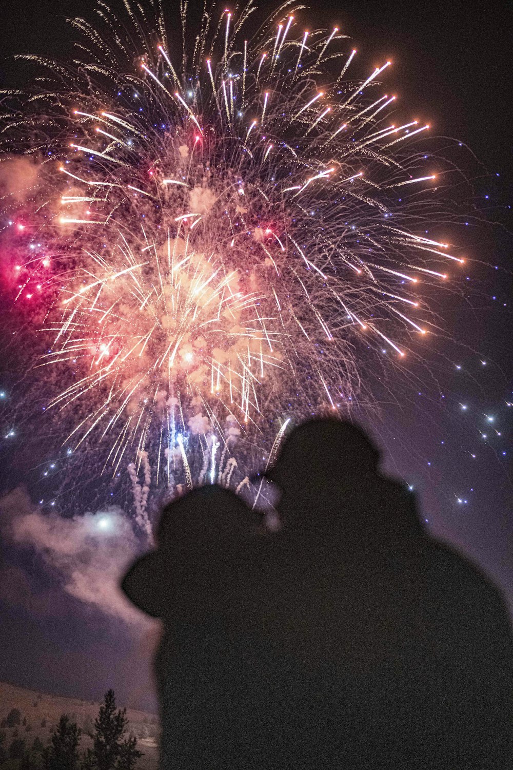 Feux d’artifice dans le ciel