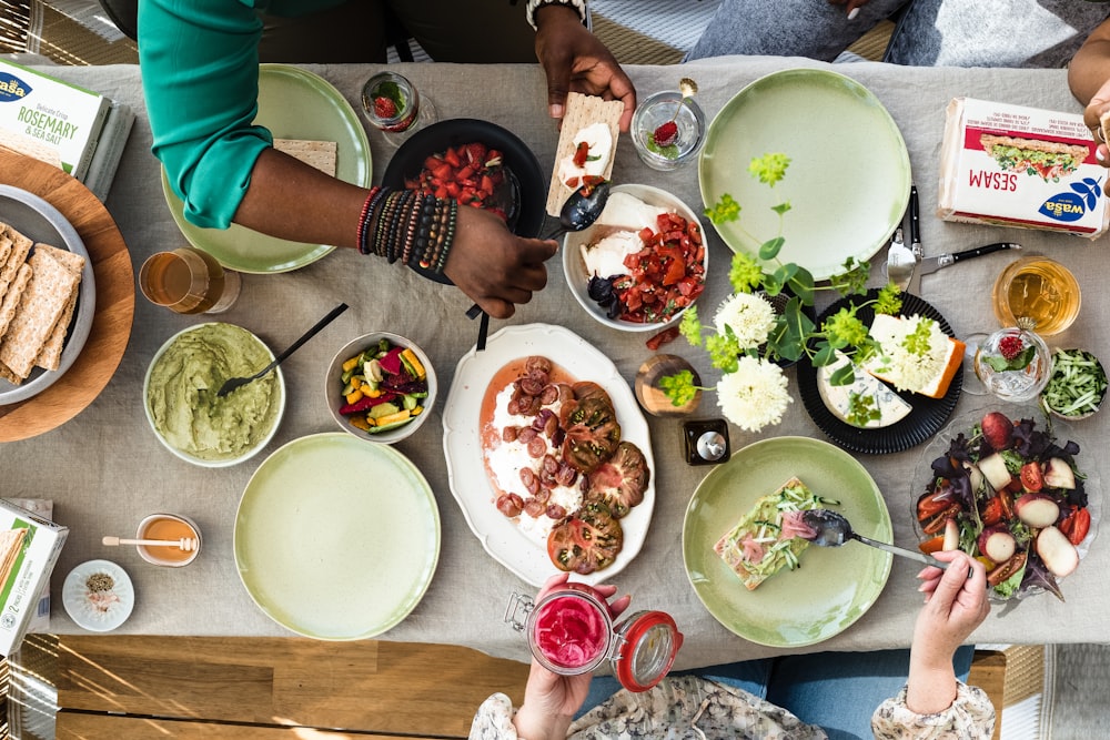 people eating at a table