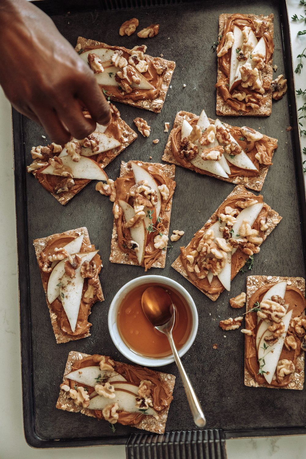 a tray of food