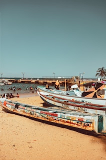 boats on the beach