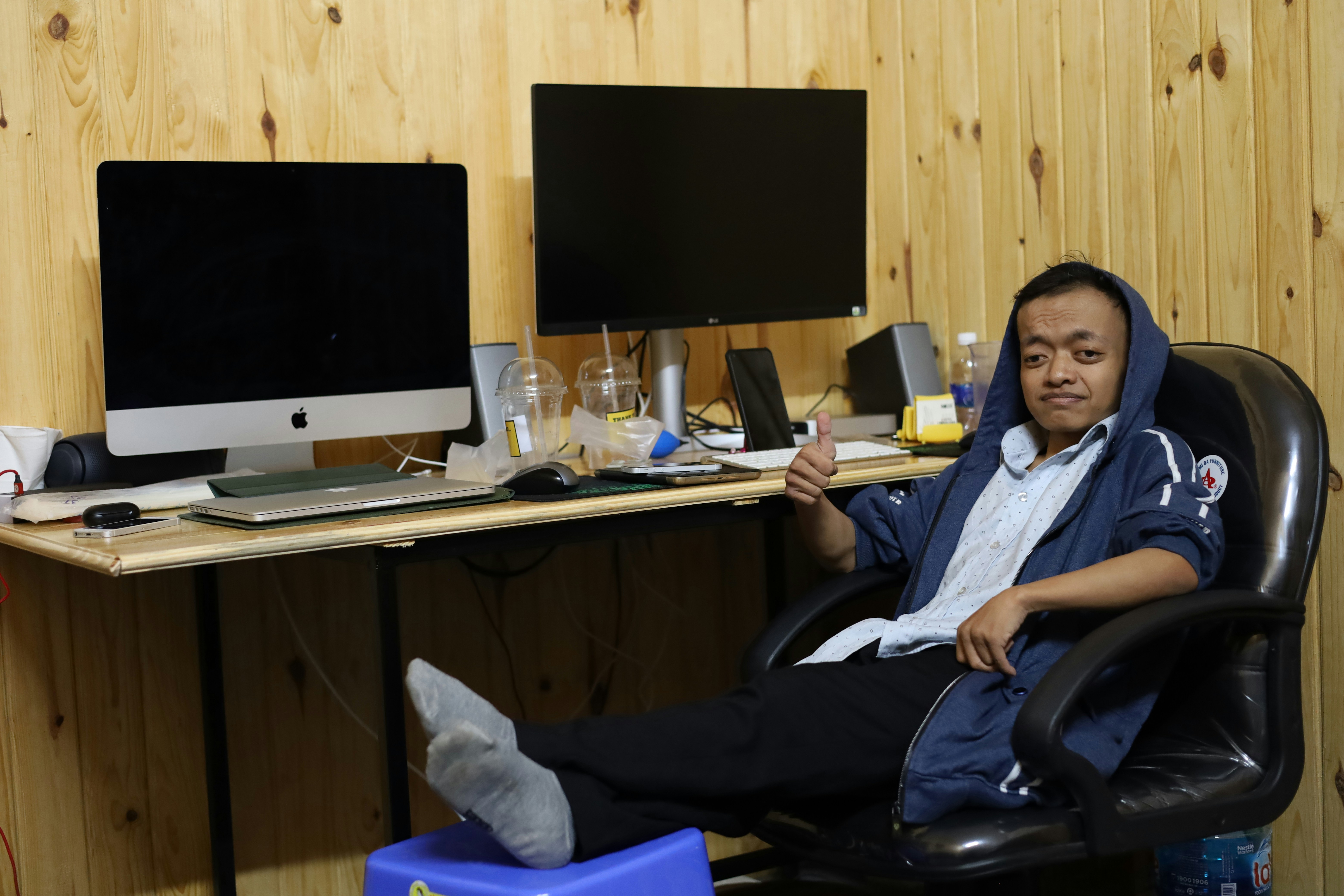 Person working at desk