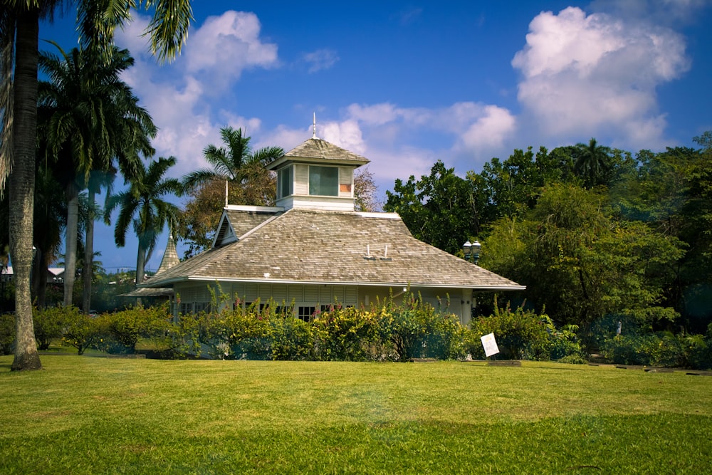 a house surrounded by trees