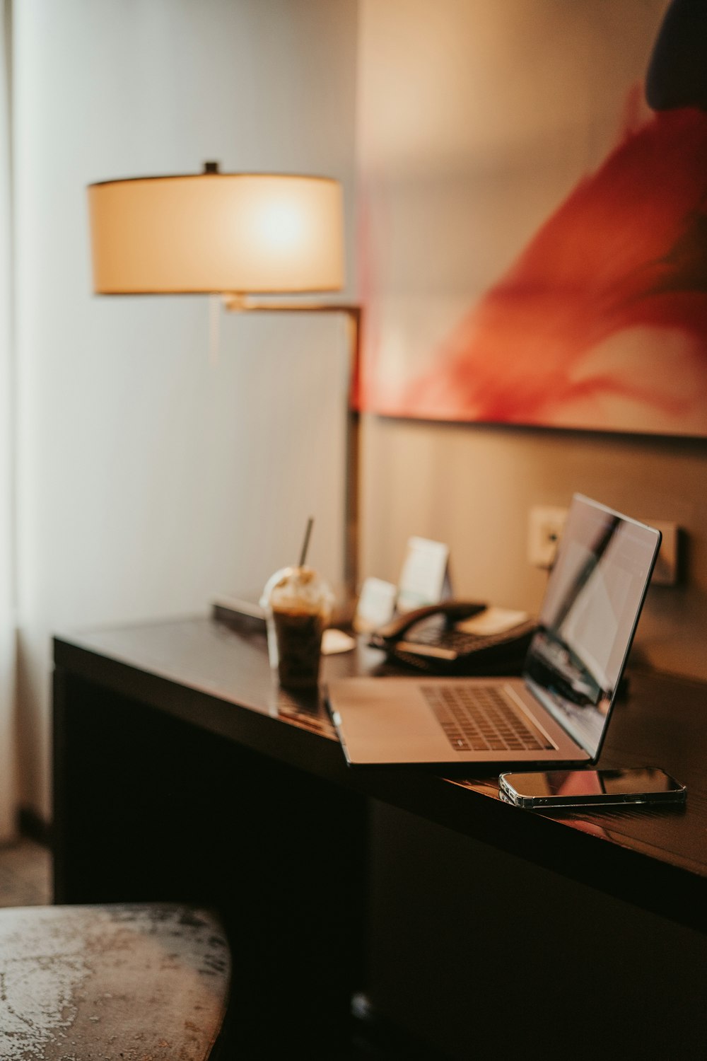 a laptop on a desk