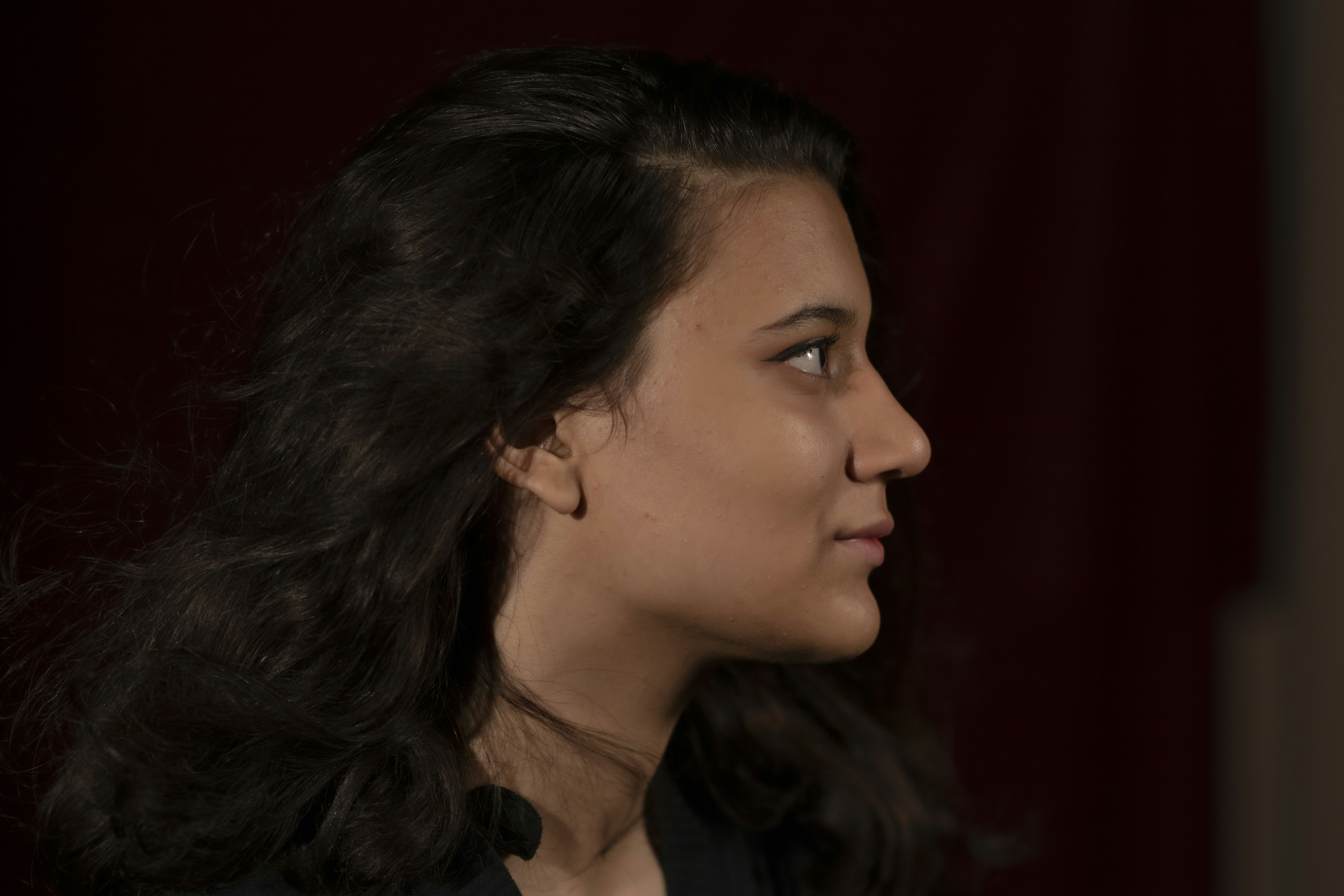 Confident woman speaking