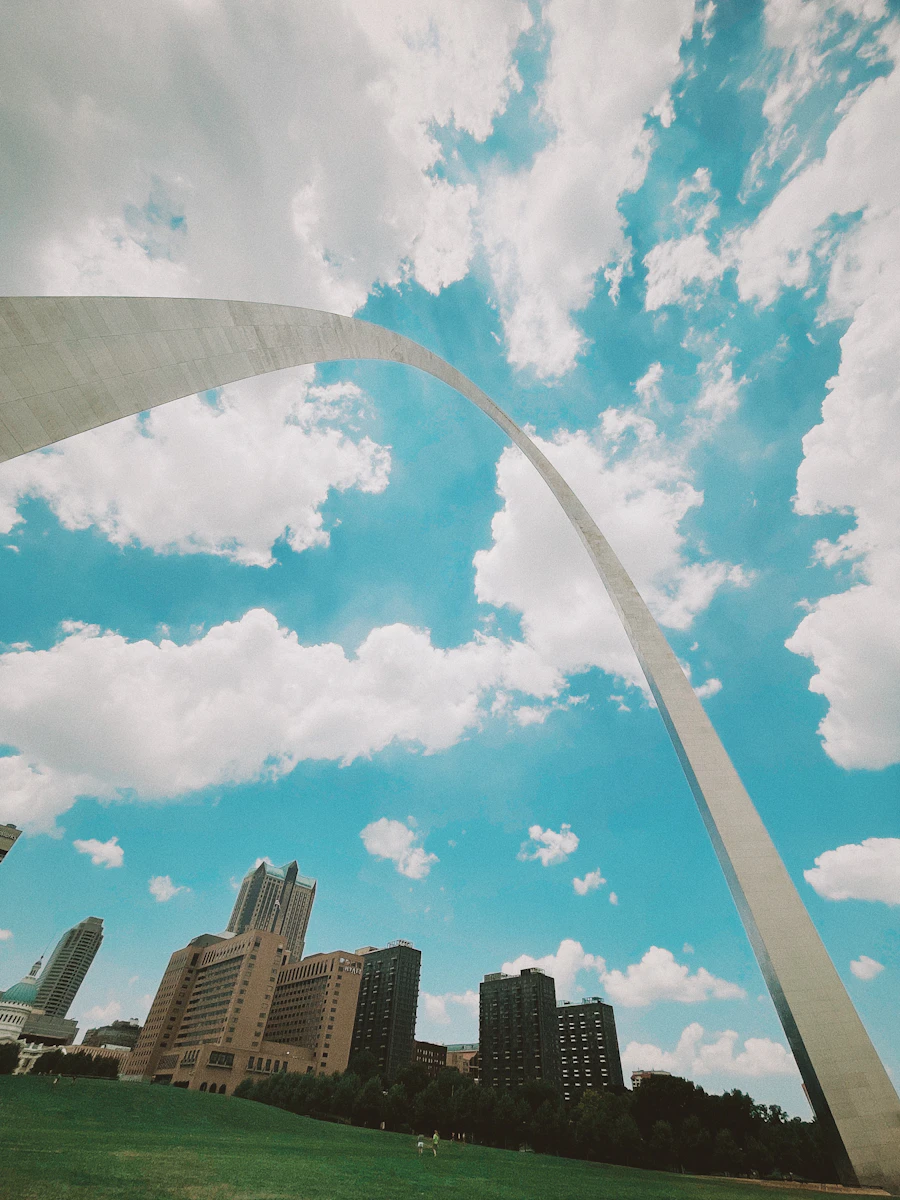 St. Louis Gateway Arch aerial view