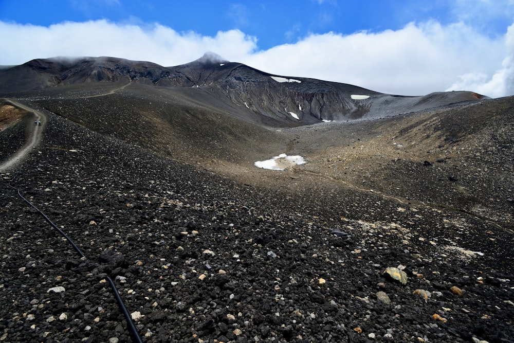 a rocky and flat landscape