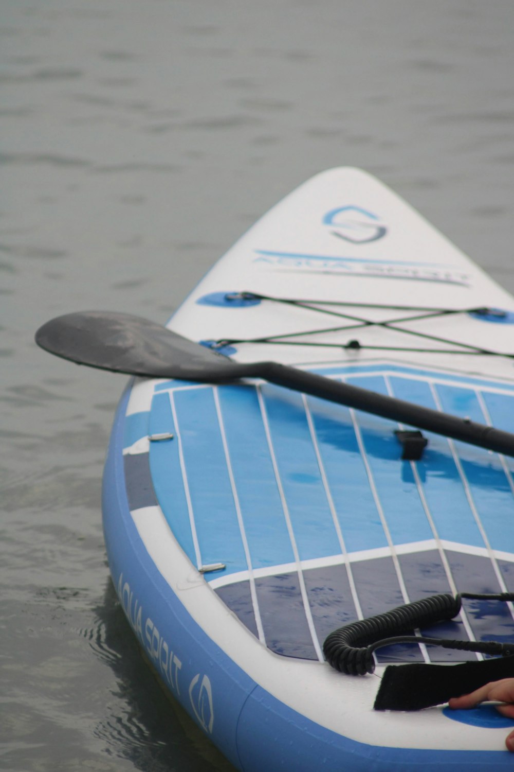 a white boat with a fin