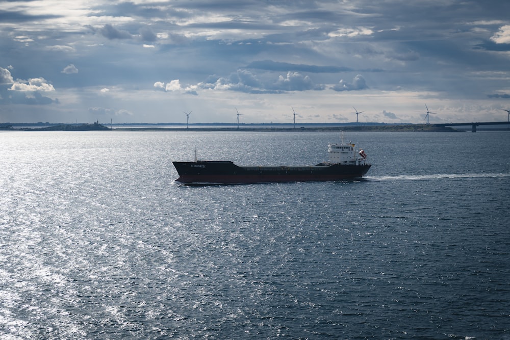 a boat sailing on the water