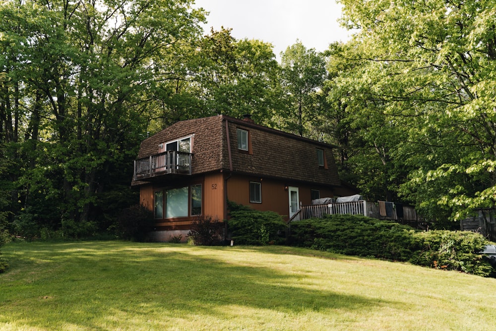 a house with a large yard