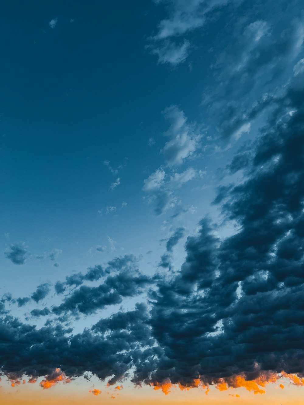 a blue sky with clouds