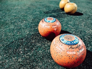 a group of balls on a pool table