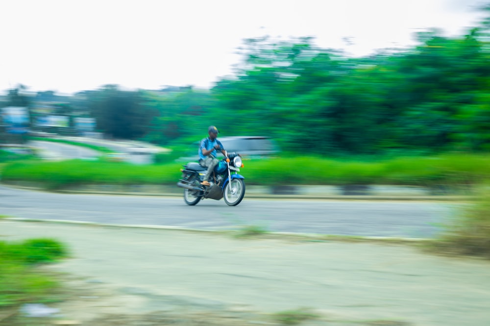 a man riding a motorcycle