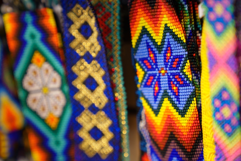 a group of colorful ties