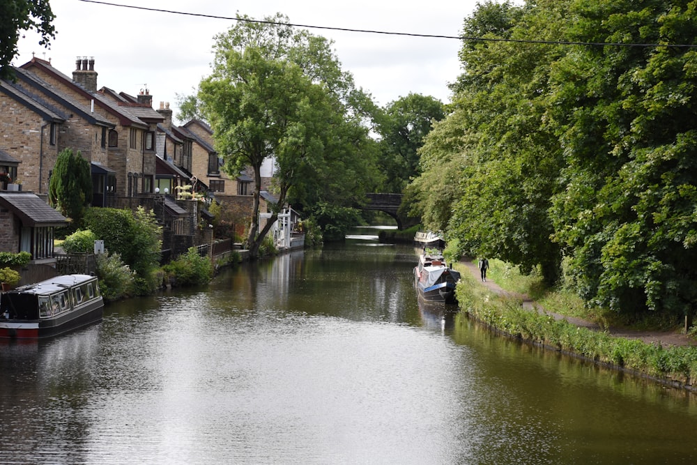 a river with boats on it