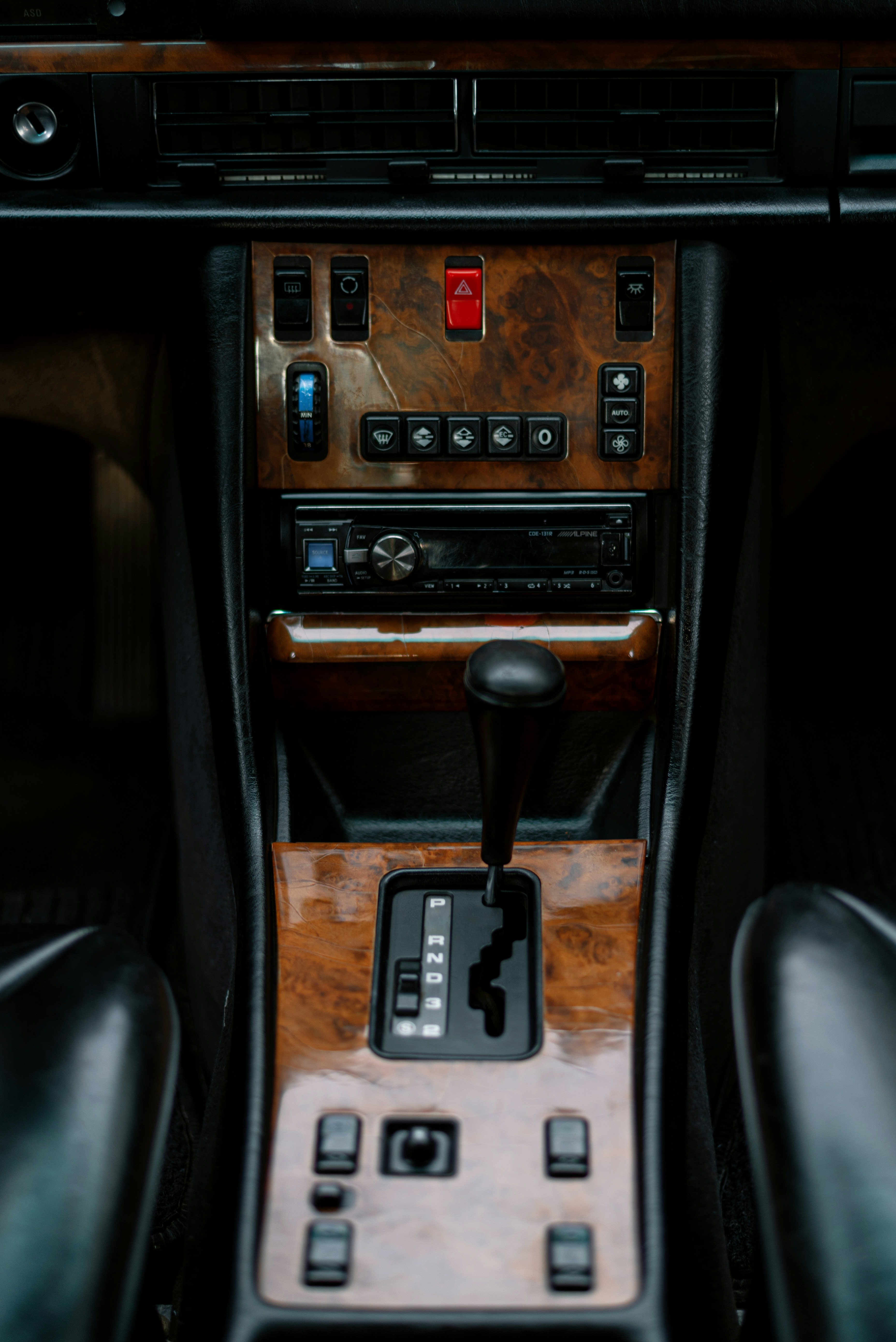 a close-up of a car's radio