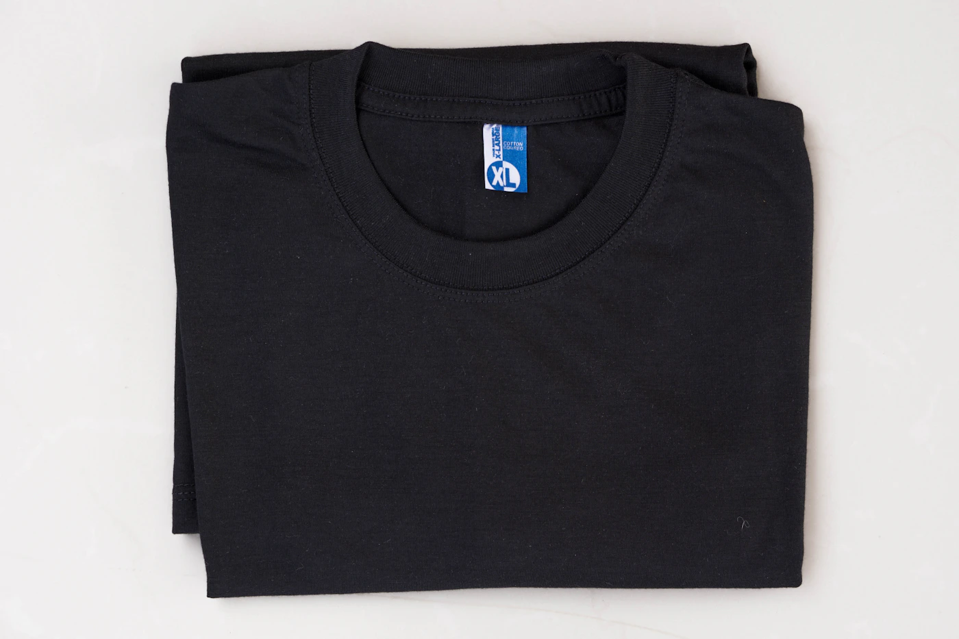 Folded black t-shirt