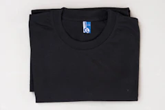 Folded black t-shirt