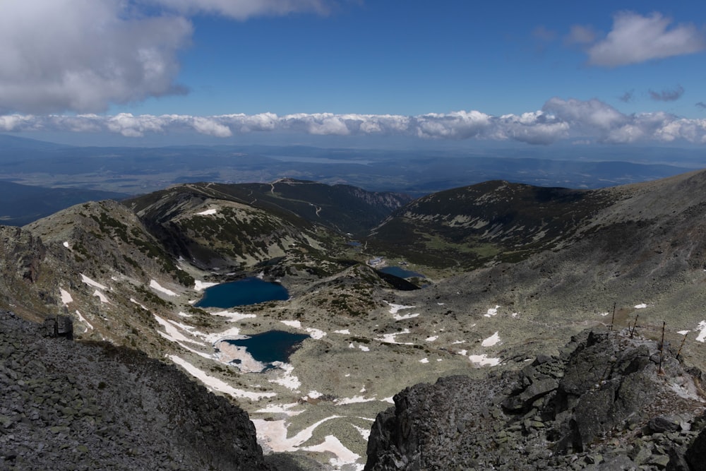 a lake in a valley