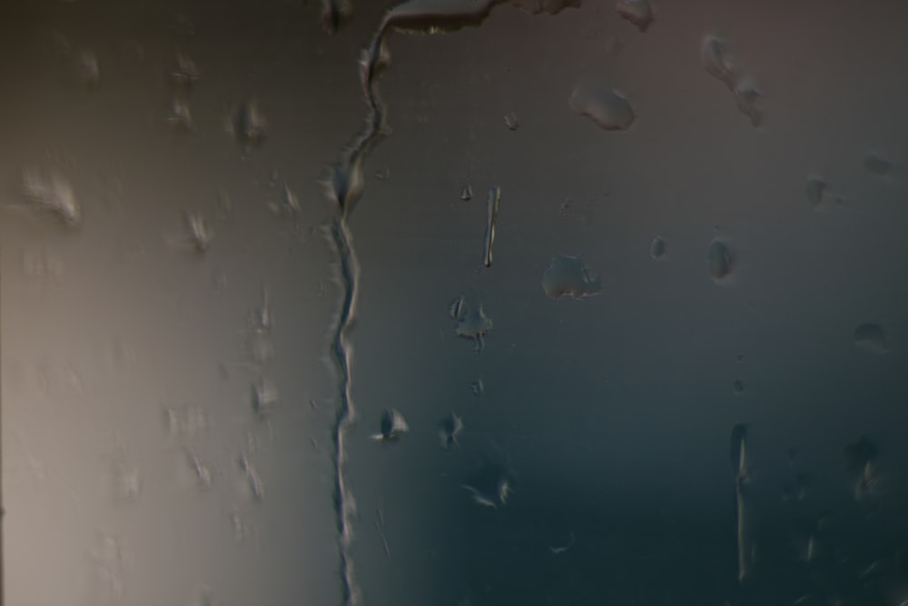 a close up of water drops