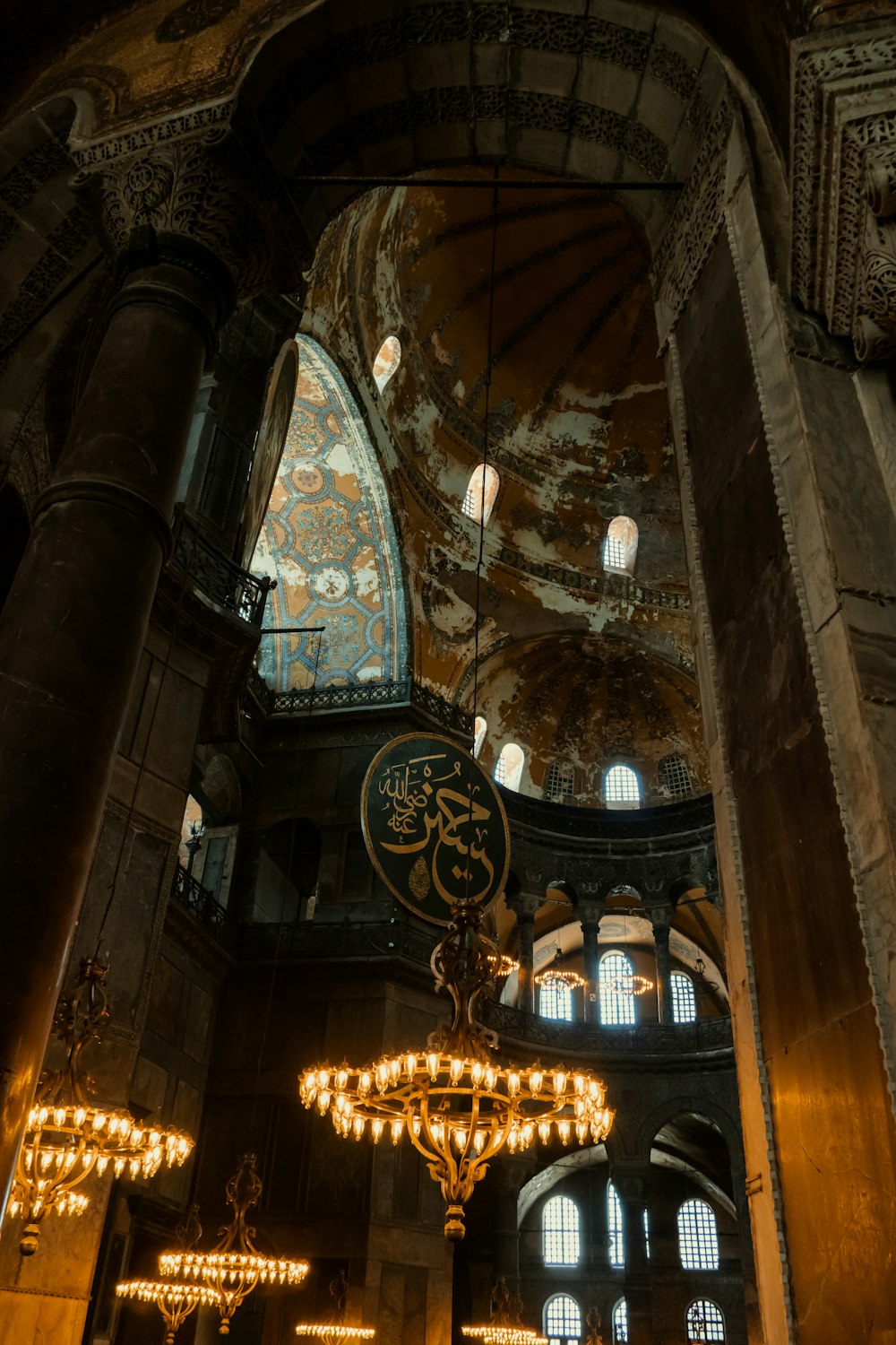 a large ornate building with stained glass windows