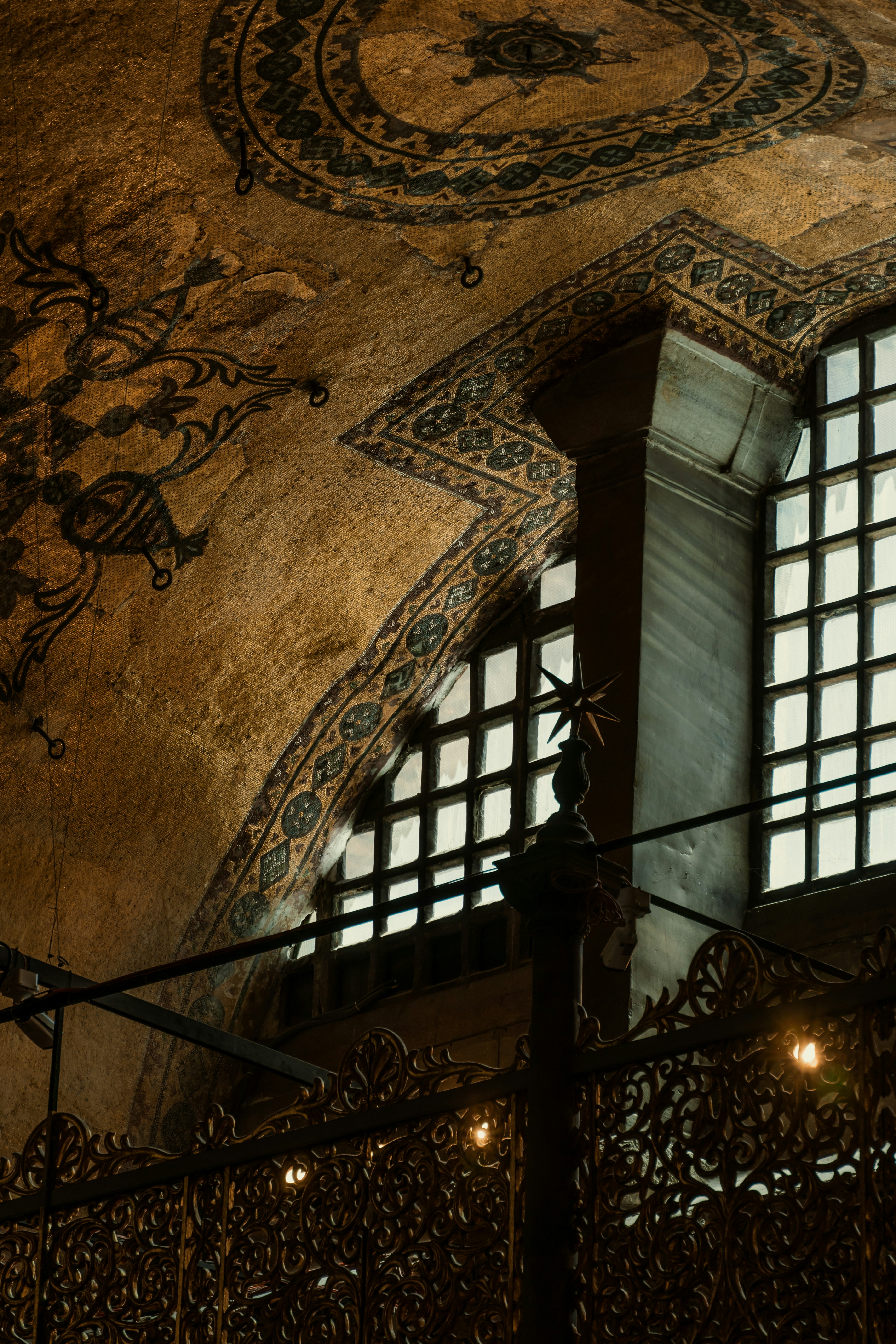 a building with a large arched window