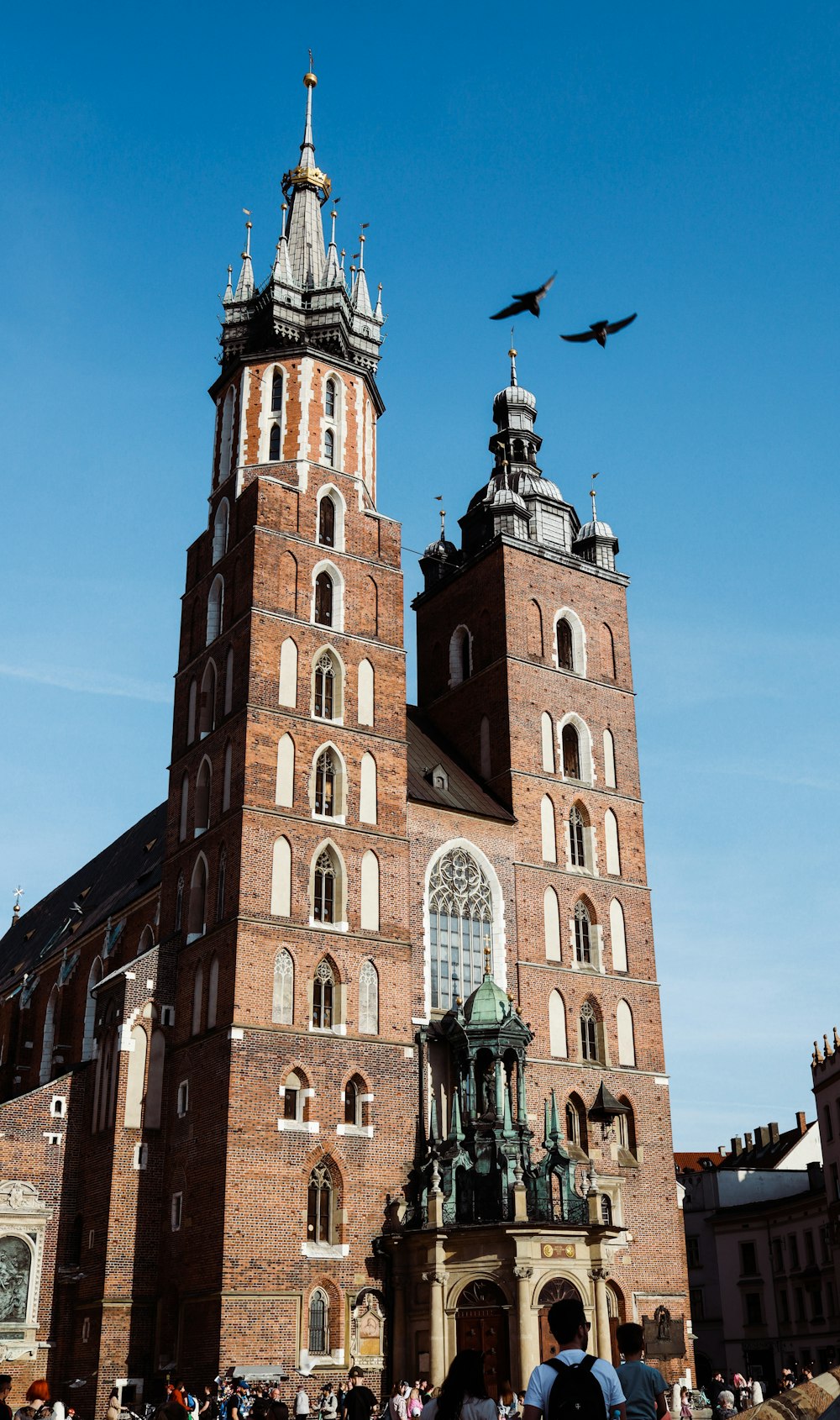 a church with a tall building