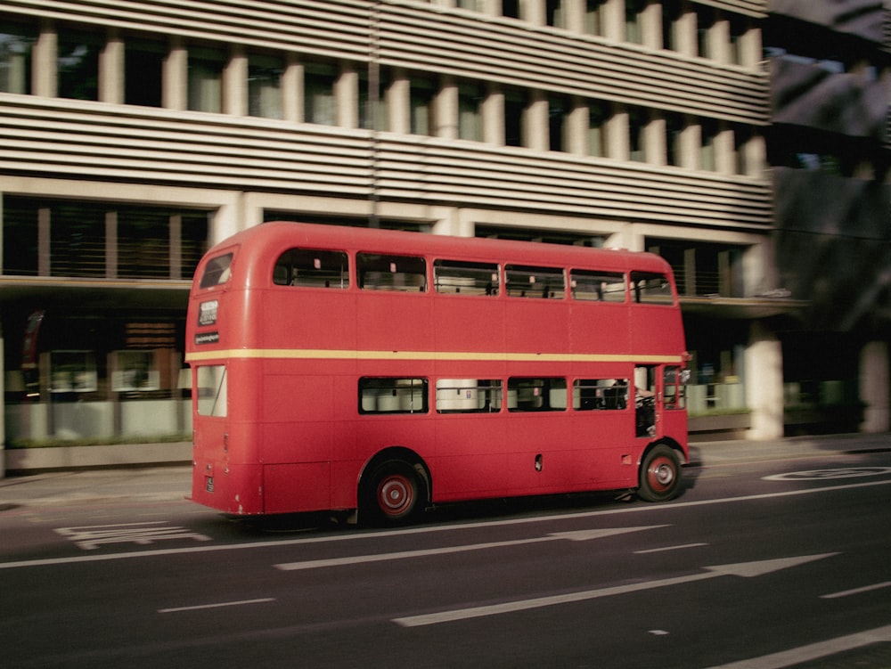 a red double decker bus